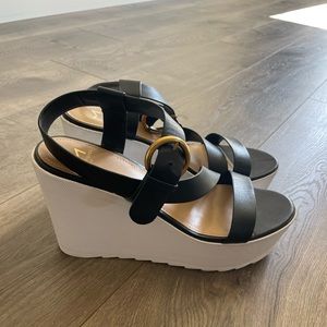 Marc Fisher platform wedge sandals